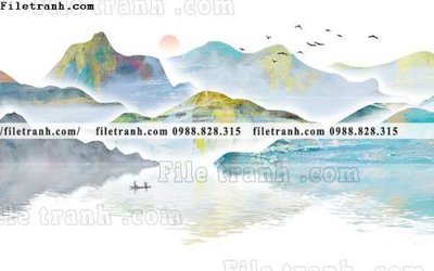 File PSD Phong canh thuy mac Trung Quoc 253 (gốc) tách lớp chi tiết