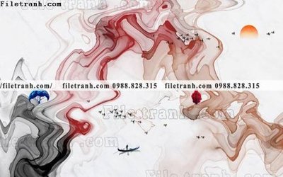 File tranh Phong canh thuy mac Trung Quoc 259 (gốc) chủ đề trẻ em