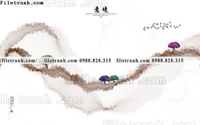 File PSD Phong canh thuy mac Trung Quoc 261 (bản gốc) đã tách nền