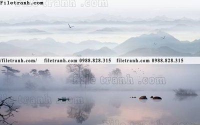 File ảnh Phong canh thuy mac Trung Quoc 281 (gốc) in decal dán tường