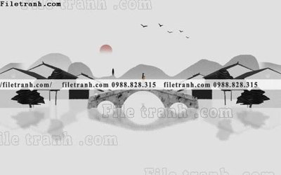 Download file gốc Phong canh thuy mac Trung Quoc 287 (in mica) 3D