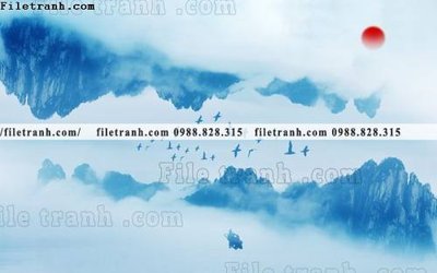 Tải file Phong canh thuy mac Trung Quoc 290 (gốc) in tranh tráng gương