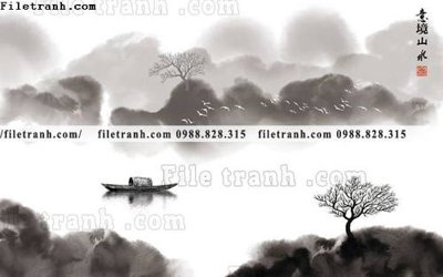 File PSD Phong canh thuy mac Trung Quoc 309 (gốc) cho designer