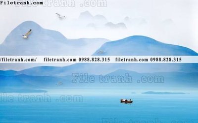 File gốc Phong canh thuy mac Trung Quoc 374 (in tráng gương) sang trọng