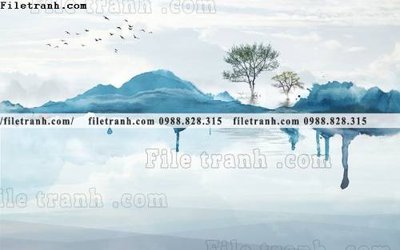 File PSD Phong canh thuy mac Trung Quoc 383 (gốc) cho designer