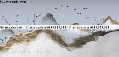 File gốc Phong canh thuy mac Trung Quoc 384 (in lụa) trang trí tường