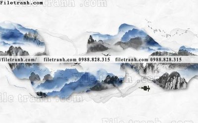 Hình ảnh file gốc in trần nhà Phong canh thuy mac Trung Quoc 392