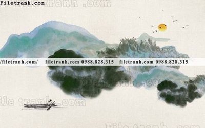 File gốc Phong canh thuy mac Trung Quoc 406 (AI/EPS) cho in ấn