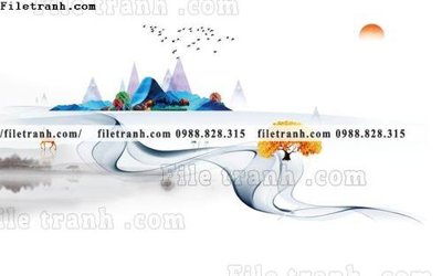 Tải file Phong canh thuy mac Trung Quoc 428 (ảnh gốc) in tranh kính