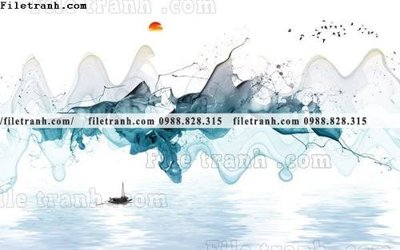 File tranh Phong canh thuy mac Trung Quoc 452 (ảnh gốc) độc quyền