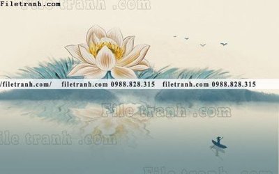 File gốc Phong canh thuy mac Trung Quoc 465 (in lụa) tranh phong thủy