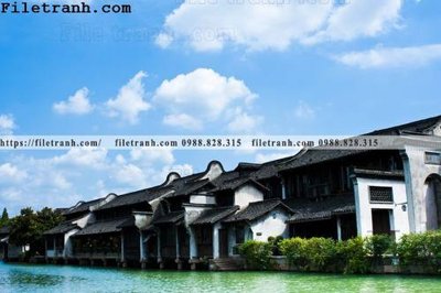 File tranh Phong canh toa nha co Zhang Jiangnan 107 (gốc) chủ đề thiên nhiên