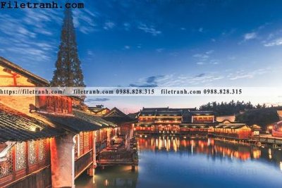 File tranh quảng cáo Phong canh toa nha co Zhang Jiangnan 116 (download file gốc)