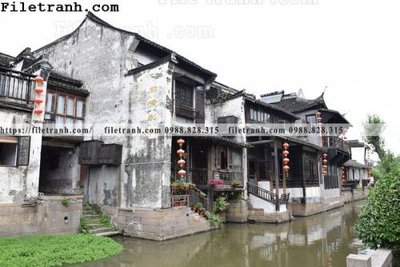 File in lụa Phong canh toa nha co Zhang Jiangnan 131 (tân cổ điển) Phong canh toa nha co Zhang Jiangnan 131