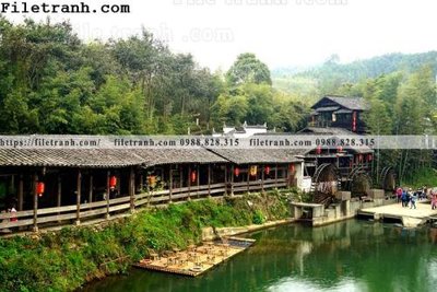 File in trần Phong canh toa nha co Zhang Jiangnan 210 (file gốc) hoa văn 3D