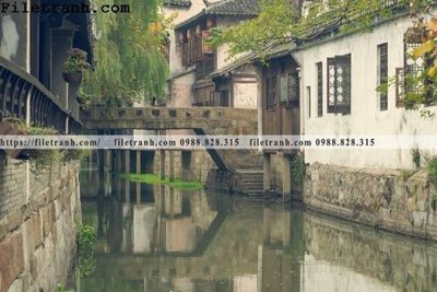 File tranh gốc Phong canh toa nha co Zhang Jiangnan 253 (bản quyền) độc đáo