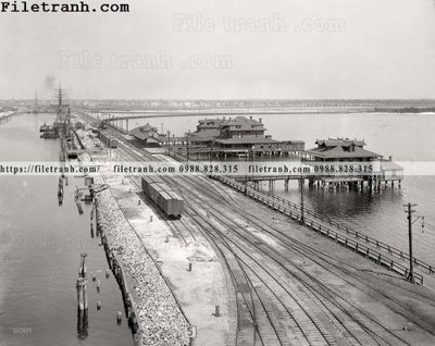File gốc Port Tampa Wharf_ 1900 (trang trí) phòng làm việc