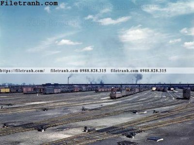 File tranh ảnh gốc Proviso Yard_ 1943 dùng cho in khổ lớn