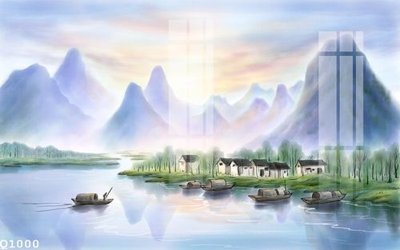 File in trần File gốc in tranh tổng hợp Q1000 (bản gốc) phong cảnh