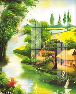 File in mica File gốc in tranh tổng hợp Q12784 (bản gốc) làm vách ngăn