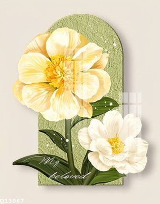 File gốc File gốc in tranh tổng hợp Q13067 (in lụa) họa tiết 3D