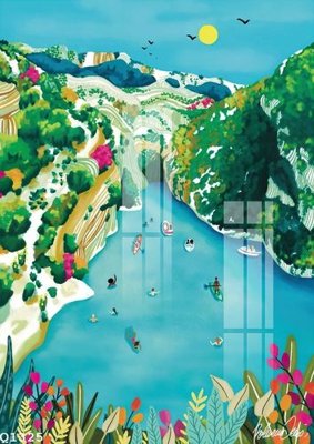 File PSD File gốc in tranh tổng hợp Q1325 (gốc) nhiều lớp (multi-layer)