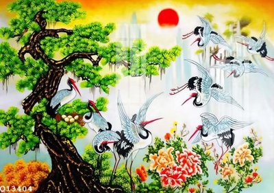 File in trần File gốc in tranh tổng hợp Q13404 (bản gốc 3D) sống động