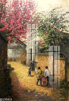 File gốc File gốc in tranh tổng hợp Q13563 (in lụa) cao cấp