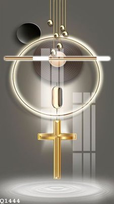 File gốc File gốc in tranh tổng hợp Q1444 (in lụa) họa tiết 3D