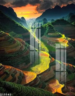 File tranh File gốc in tranh tổng hợp Q15542 (ảnh gốc) in trần 3D