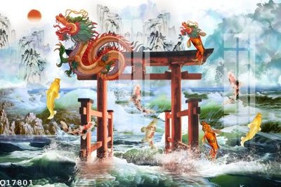 File in trần File gốc in tranh tổng hợp Q17801 (file gốc) hoa văn 3D