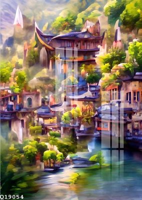 File tranh File gốc in tranh tổng hợp Q19054 (bản gốc) treo phòng ăn