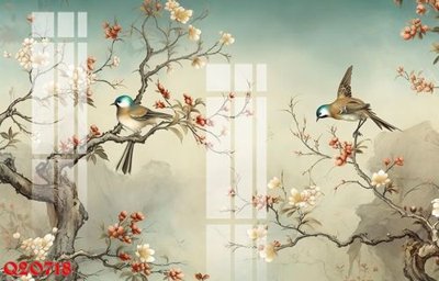 File tranh File gốc in tranh tổng hợp Q20718 (gốc) phong cách tối giản