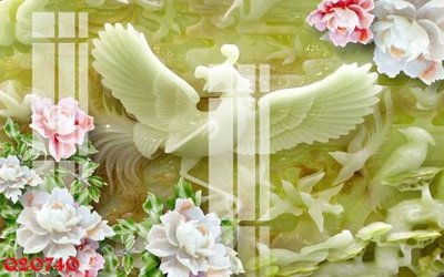 File in trần File gốc in tranh tổng hợp Q20740 (file gốc) phong thủy