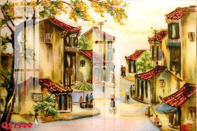 File gốc File gốc in tranh tổng hợp Q21549 (in lụa) họa tiết 3D