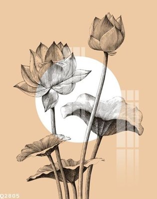 File tranh gốc File gốc in tranh tổng hợp Q2805 chủ đề hiện đại