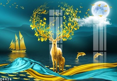 Download file gốc File gốc in tranh tổng hợp Q4424 (in lụa) nghệ thuật