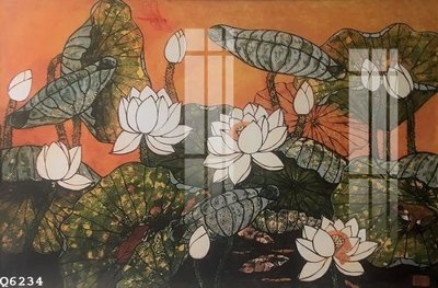 File gốc File gốc in tranh tổng hợp Q6234 (in lụa) hoa văn cổ điển