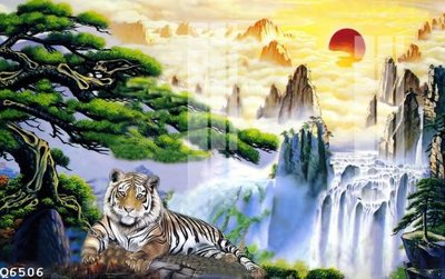 File in trần File gốc in tranh tổng hợp Q6506 (bản gốc 3D) sống động