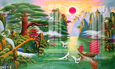 Download file gốc File gốc in tranh tổng hợp Q6553 (in lụa) hoa lá