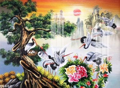 File in trần File gốc in tranh tổng hợp Q6602 (bản gốc) hoa văn