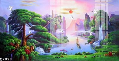 File tranh File gốc in tranh tổng hợp Q7829 (gốc) phong cách tối giản