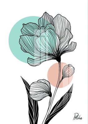 File gốc File gốc in tranh tổng hợp Q7983 (in lụa) họa tiết 3D