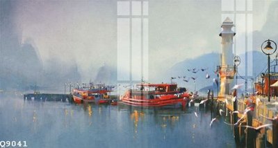 File tranh gốc in trần nhà File gốc in tranh tổng hợp Q9041 3D