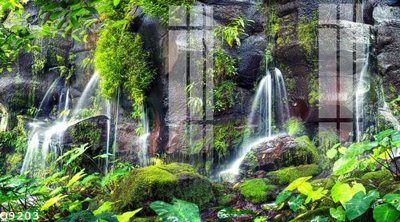 File in mica File gốc in tranh tổng hợp Q9203 (bản gốc) làm vách ngăn