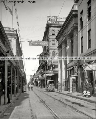File tranh Royal Street_ 1906 (bản gốc) in canvas