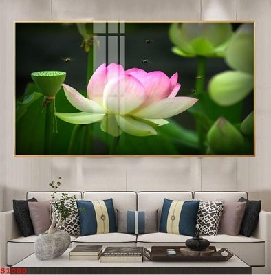 File ảnh Tranh cửu ngư quần hội sen cá S1000 (gốc) in standee