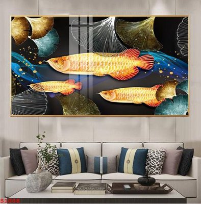 File PSD in ấn Tranh cửu ngư quần hội sen cá S1008 (chất lượng cao)