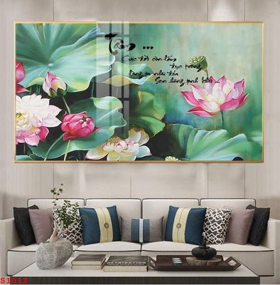 File PSD Tranh cửu ngư quần hội sen cá S1012 (gốc) tách lớp chi tiết