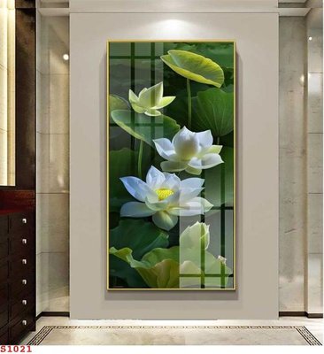 File in trần Tranh cửu ngư quần hội sen cá S1021 (file gốc) xuyên sáng